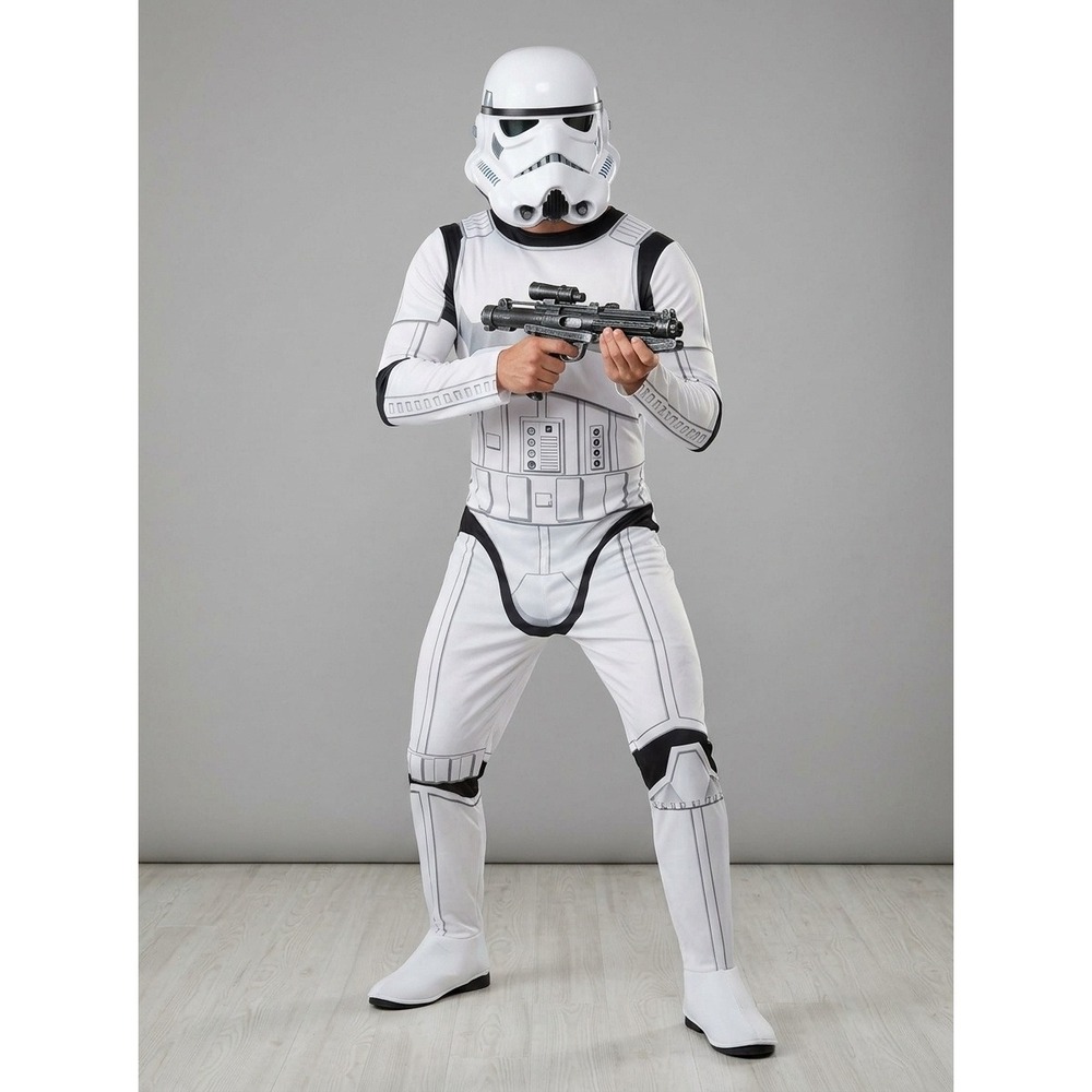 Star Wars Stormtrooper Men Adult Costume Jumpsuit Mask Rubies Mens Size M